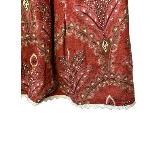 RACHEL ZOE Boho Floral Embroidered Short Sleeve Top Women's Medium Loose Fit - Picture 6 of 8